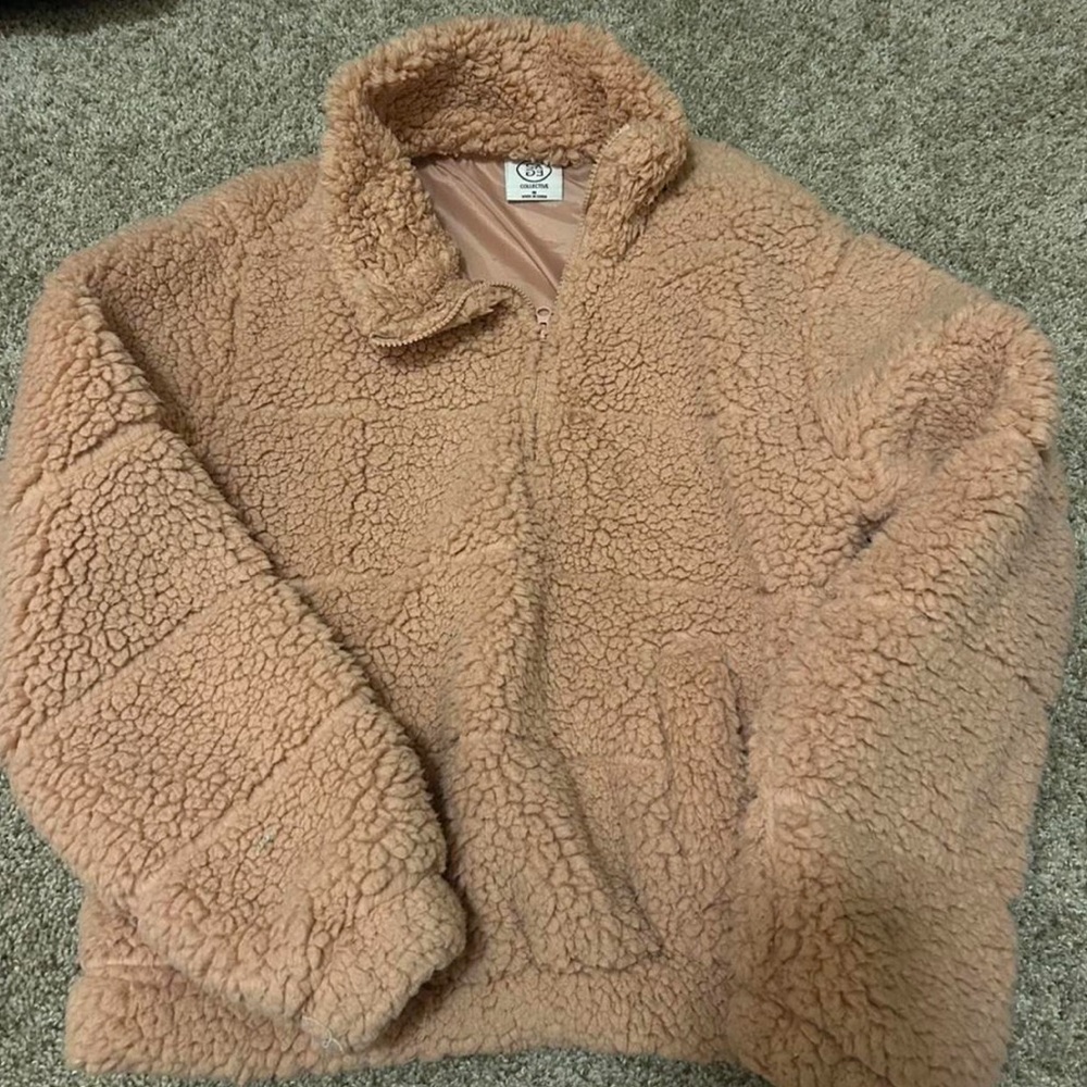 Cozy Tan Sherpa Jacket